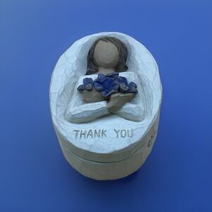 Willow Tree Thank You Keepsake Appreciation Trinket Jewelry Box 2005 Floral